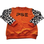 Sweater-with-Animal-Print-Sleeves-Orange