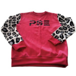 Sweater-with-Animal-Print-Sleeves-Pink